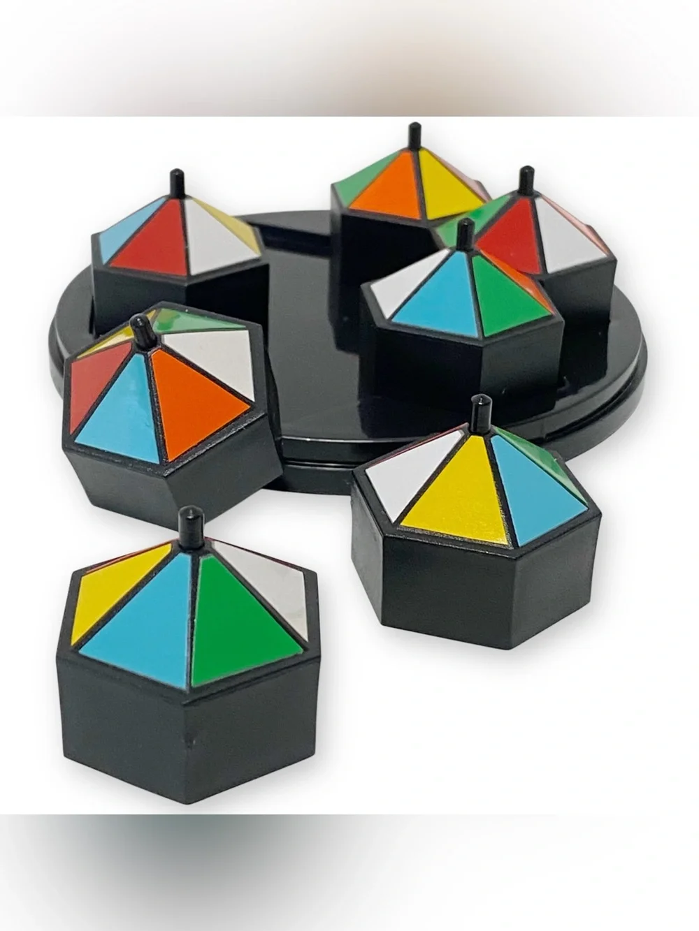 Circus Puzzler Vintage 1980s Hexagon Color Match Game Puzzle Rare Brain Teaser